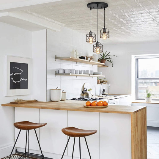 Homestyle pro mk019-b industriële hanglampen zwart metaal