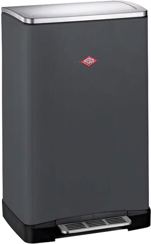 Wesco big double boy afvalscheider | 36 liter | duo pedaalemmer (2x18 liter) | metaal - mat grafiet | prullenbak