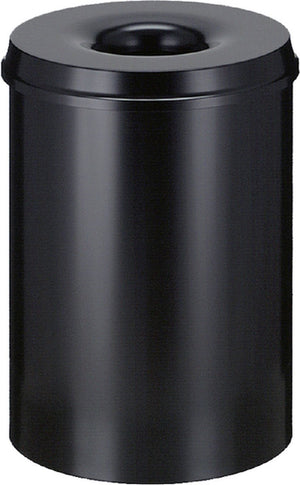 Vepabins papierbak met vlamdover 30liter 33.5cm zwart