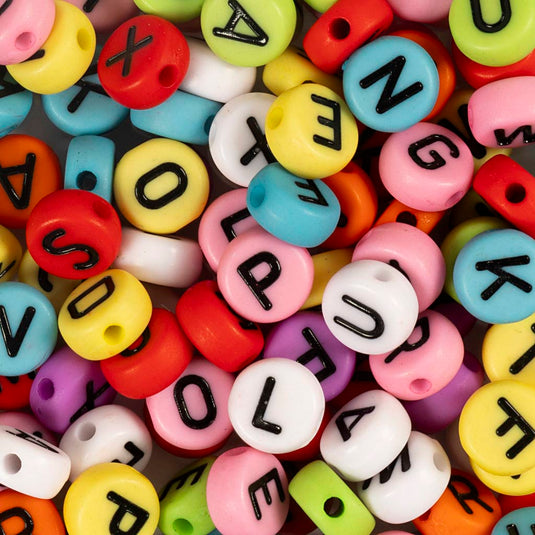 Creativ company https: www.cchobby.nl ronde-letterkralen-d-7-mm-gatgrootte-1-2-mm-ca-200-stuk-diverse-kleuren-25-gr-1-doos