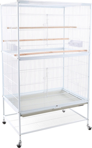Flamingo volière sumba wit – volière voor buiten binnen – volière aluminium – 79x52x134 cm – volière
