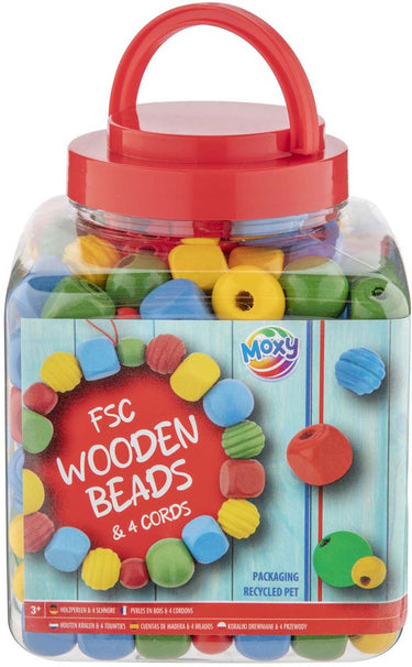 Creative craft group houten kralen rood. 375gram