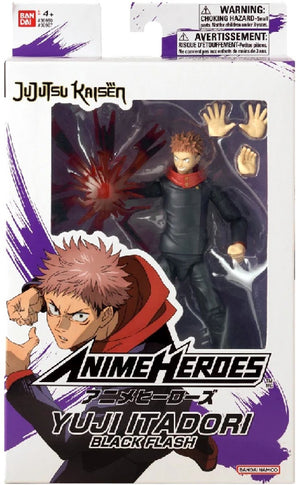 Bandai - anime heroes - jujutsu kaisen - anime heroes 17 cm actiefiguur - itadori yuji black flash - officieel gelicentieerde jujutsu kaisen - yuji actiefiguur black flash version - 36987
