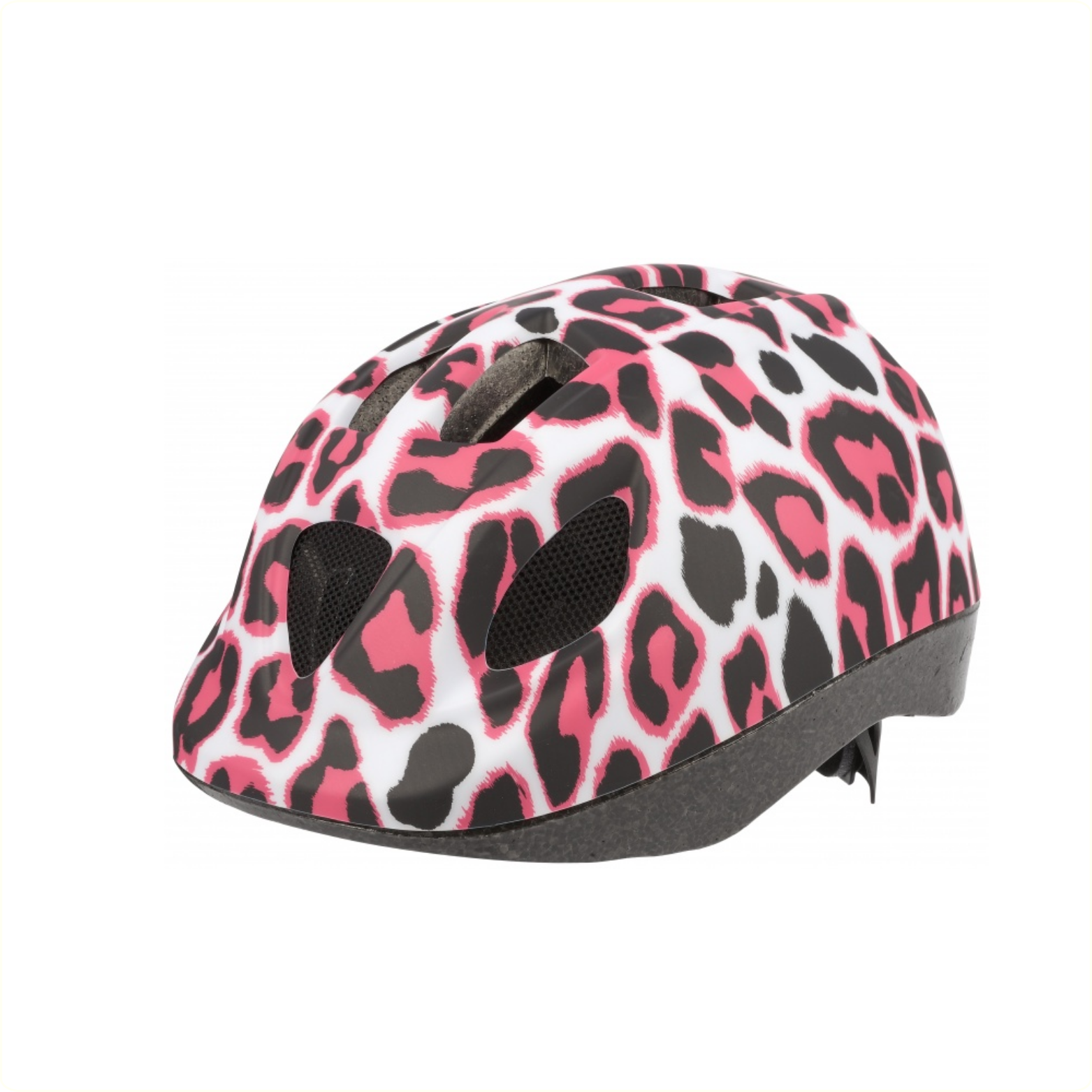 Kinder helm 46-53cm polisport cheetah wit roze zwart