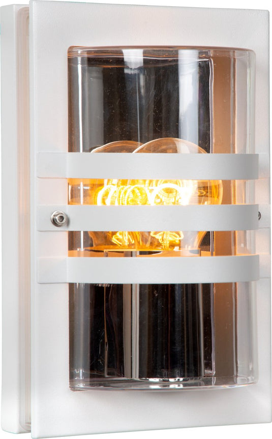 Lucide privas - wandlamp binnen buiten - 1xe27 - ip44 - wit