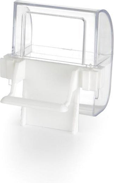 Beeztees voer- en drinkbak - vogel - transparant wit - 2st