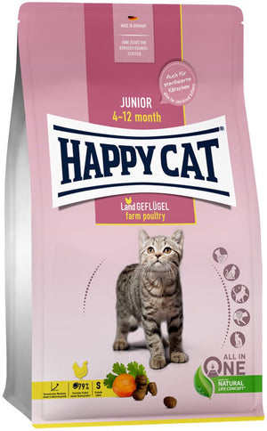 Happy cat junior kattenvoer - gevogelte - 10 kg