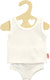 Heless poppenonderbroek en -hemd wit, 35-45 cm