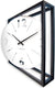 Nextime time frame – tafel wandklok – 40 × 40 × 9.5 cm – metaal – zwart wit – stil
