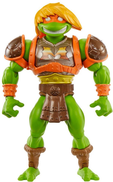 Mattel motu x tmnt: turtles of grayskull action figure michelangelo 14 cm action figuur
