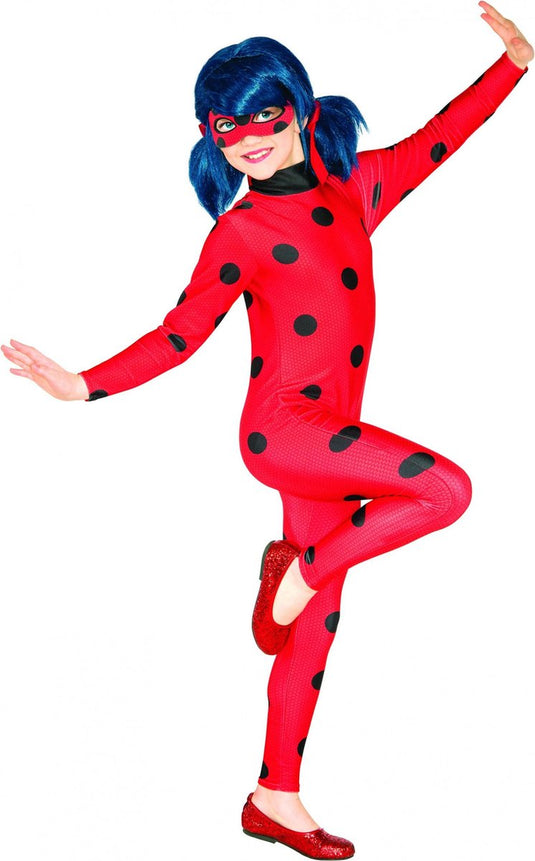 Rubies rubie's verkleedpak miraculous ladybug meisjes rood maat s