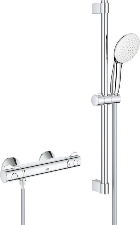Grohe grohtherm 800 comfortset - 150mm - met koppelingen - 60cm - chroom