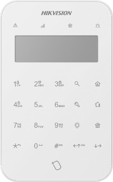 Hikvision ds-pk1-lt-we ax pro draadloos led keypad met mifare kaartlezer
