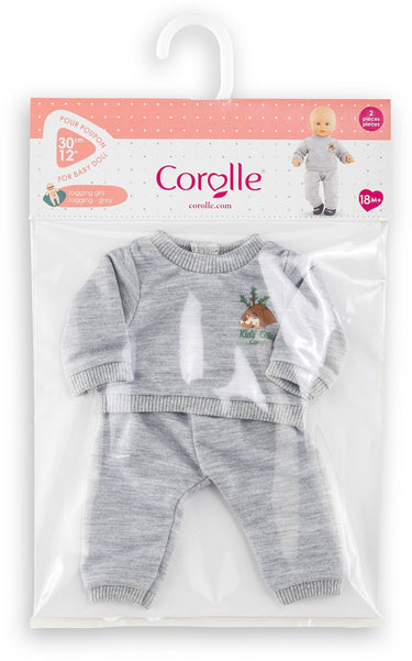 Corolle grijs joggingpak kleine ontdekker - 30cm