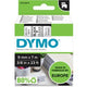 Dymo tapes d1 polyester 9mmx7m zwart-tranpsarant glanzend