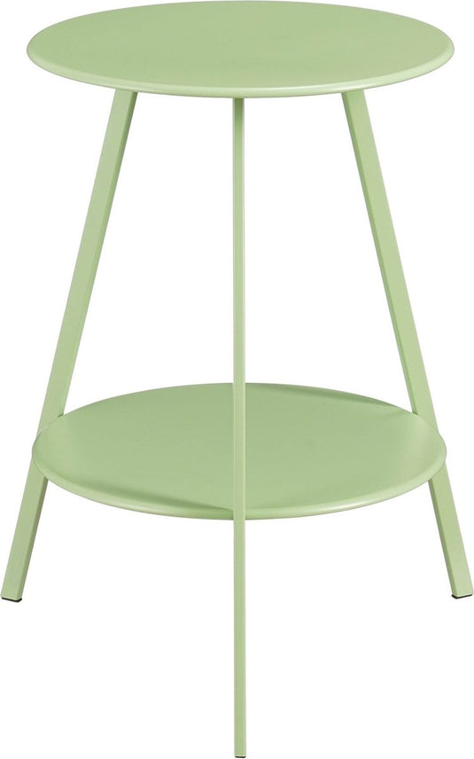 Mica decorations seatle bijzettafel voor buiten - h58 x ø46 cm - metaal - mintgroen