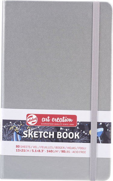 Talens art creation schetsboek blinkend zilver 13 x 21 cm 140 g 80 vellen