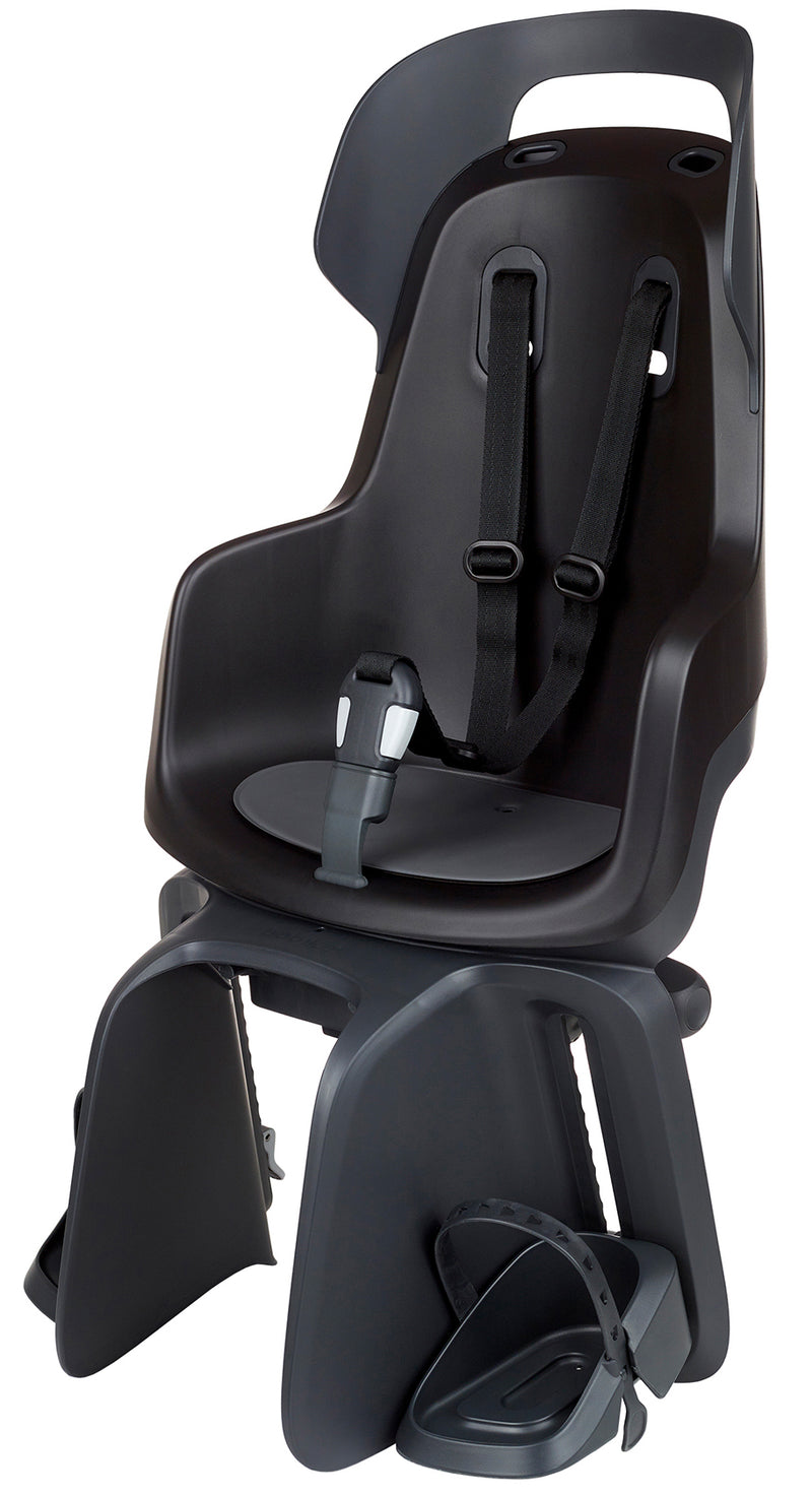 Load image into Gallery viewer, Kinderzitje achter Bobike Go Maxi RS met dragerbevestiging (CFS) en slaapstand - urban zwart
