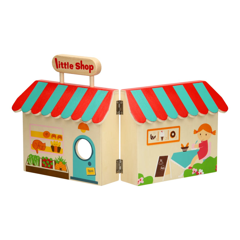 Load image into Gallery viewer, Draagbare Supermarkt Speelset Hout

