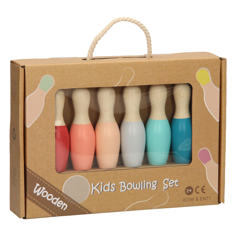 Load image into Gallery viewer, Houten kinder bowlingset - pastel
