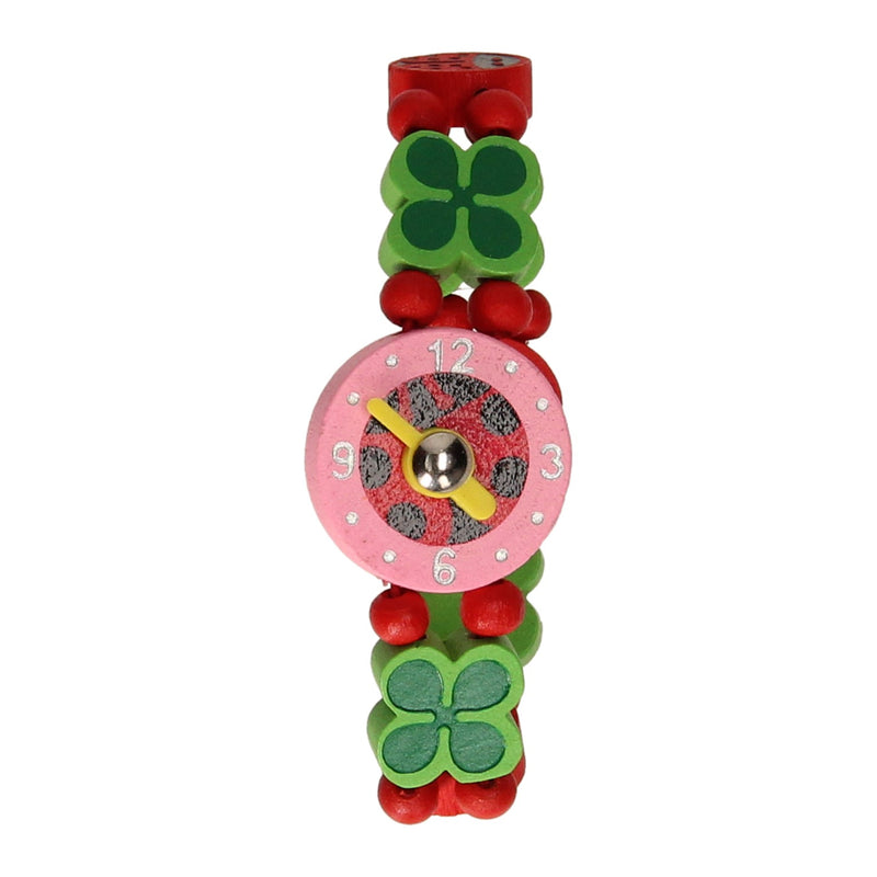 Load image into Gallery viewer, Horloge hout lieveheersbeestje
