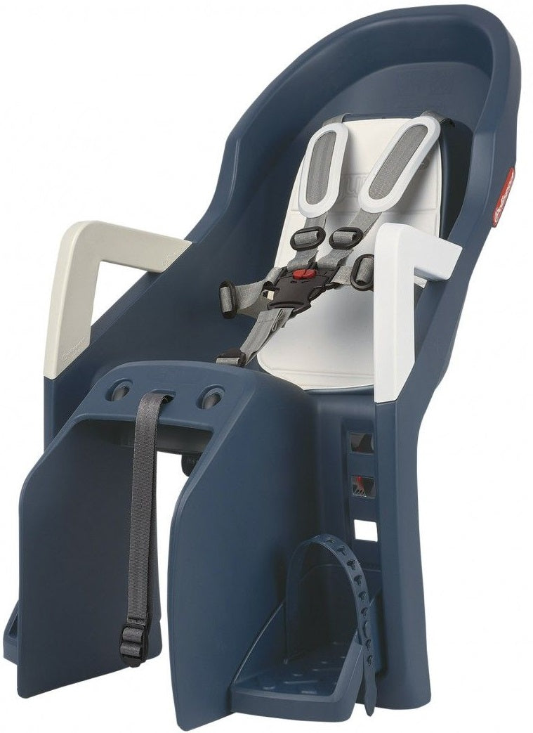 Load image into Gallery viewer, Polisport kinderzitje achter guppy maxi+ met dragerbevestiging (cfs) - jeans crème
