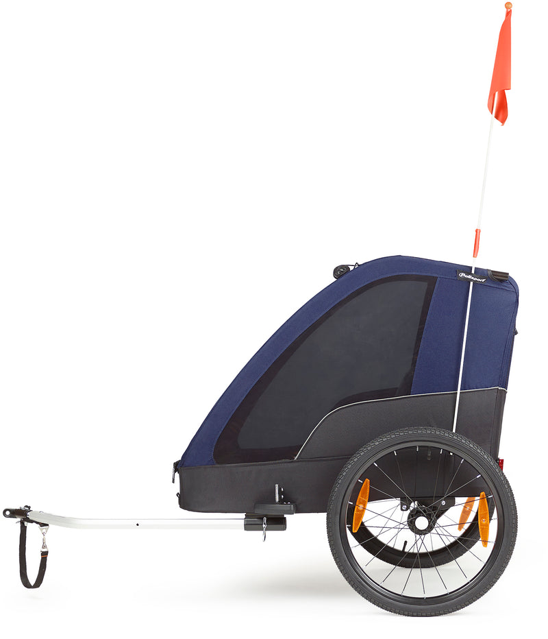 Load image into Gallery viewer, Polisport Kindertrailer zonder wandelkit grijs blauw
