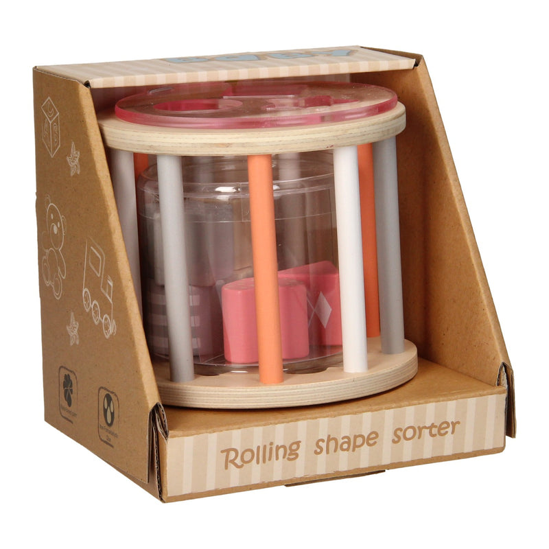 Load image into Gallery viewer, Houten Vormenstoof Pastel Roze
