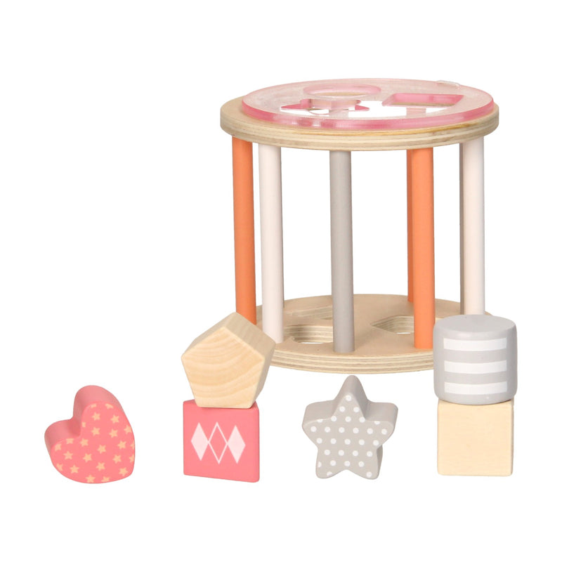 Load image into Gallery viewer, Houten Vormenstoof Pastel Roze

