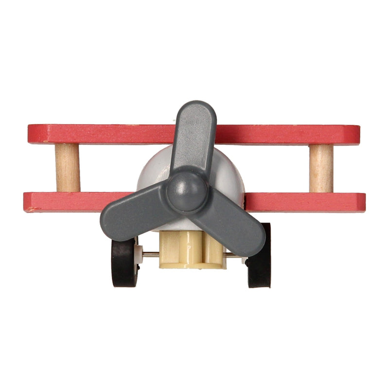 Load image into Gallery viewer, Houten dubbeldek vliegtuig
