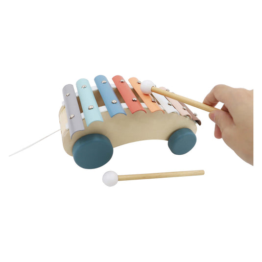 Houten trekvoertuig xylofoon