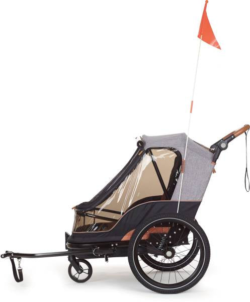 Bobike fietskar trailer Moobe Grey voor 2 kinderen