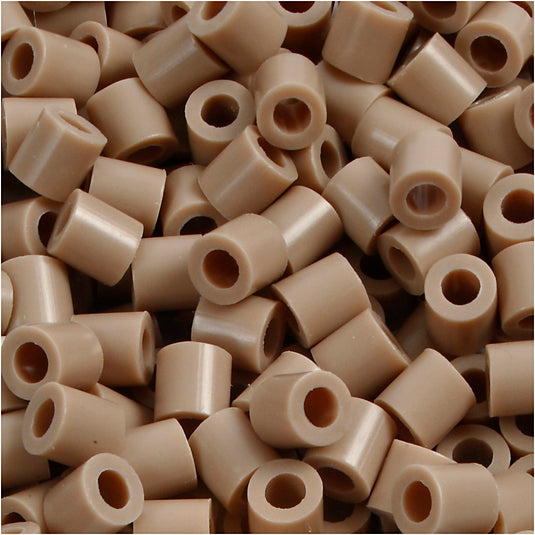 Nabbi strijkkralen, afm 5x5 mm, gatgrootte 2,5 mm, medium, beige (32248), 6000 stuk 1 doos
