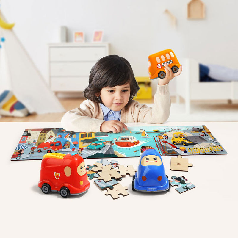 Load image into Gallery viewer, Topbright houten legpuzzel haven met stoomboot, 24st.
