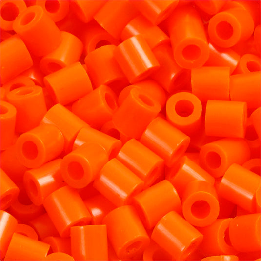 Nabbi strijkkralen, afm 5x5 mm, gatgrootte 2,5 mm, medium, helder oranje (32233), 6000 stuk 1 doos