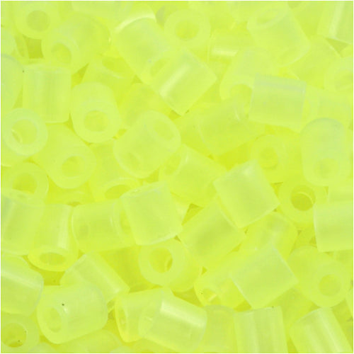 Nabbi strijkkralen, afm 5x5 mm, gatgrootte 2,5 mm, medium, neon geel (32223), 1100 stuk 1 doos