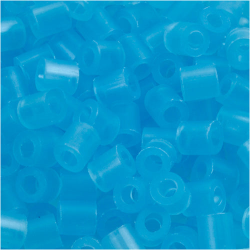 Nabbi strijkkralen, afm 5x5 mm, gatgrootte 2,5 mm, medium, neon blauw (32235), 6000 stuk 1 doos