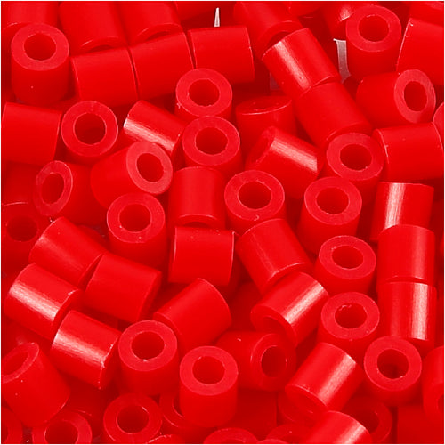 Nabbi strijkkralen, afm 5x5 mm, gatgrootte 2,5 mm, medium, rood (32231), 6000 stuk 1 doos