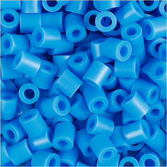 Nabbi strijkkralen, afm 5x5 mm, gatgrootte 2,5 mm, medium, blauw (32238), 1100 stuk 1 doos
