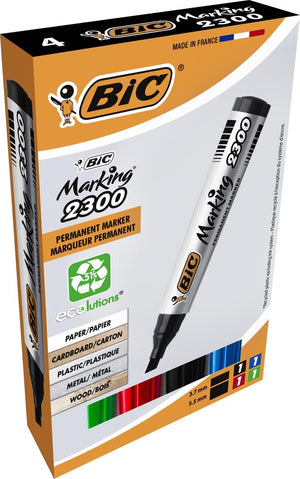 Bic marking 2300, lijndikte: 3,7-5,5 mm, 4 div, diverse kleuren