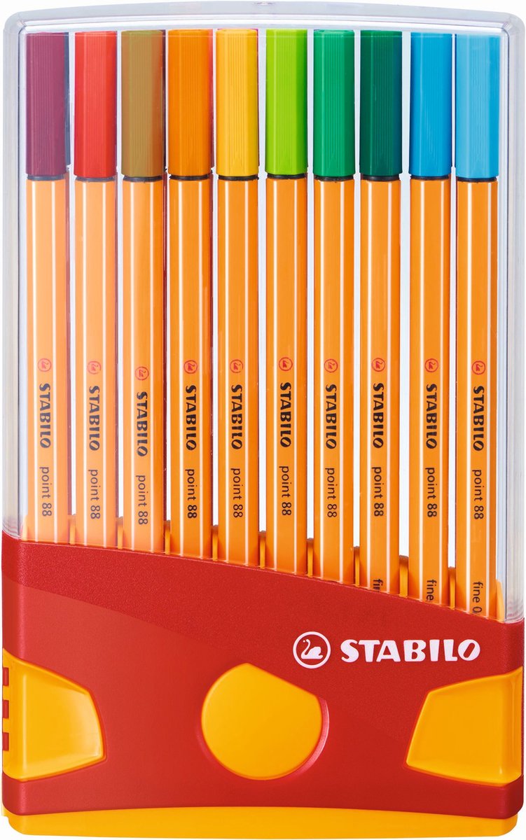 Afbeelding laden in galerijviewer, Stabilo point 88 colorparade fineliners oranje rood - 20dlg.
