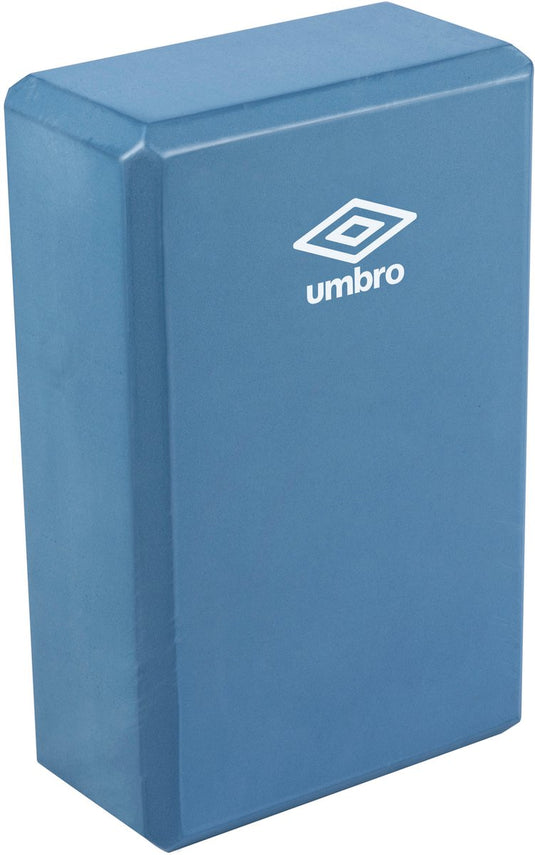 Umbro yogablok - sportblok - 23 x 15 x 7,5 cm - lichtgewicht - glad en zacht oppervlak - pilates blok - rekoefeningen - ondersteuning bij yoga en stretching - blauw