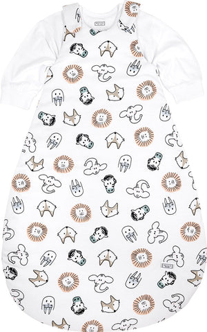 Meyco baby animal baby slaapzak rond tweedelig - multicolour - 74 80 - 2.5 tog
