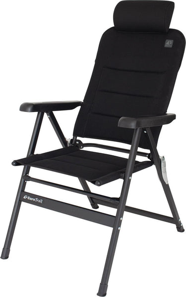 campingstoel Chateau 123 x 48 cm aluminium zwart