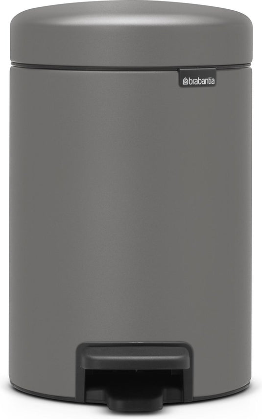 Brabantia newicon prullenbak - 3 liter - badkamer - mineral concrete grey