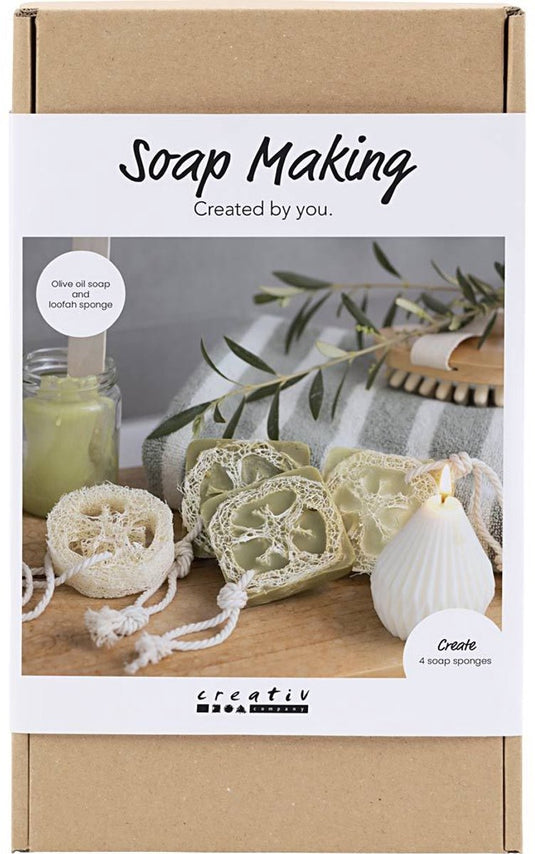 Creativ company cc hobbyset zeep maken loofah olijfgroen