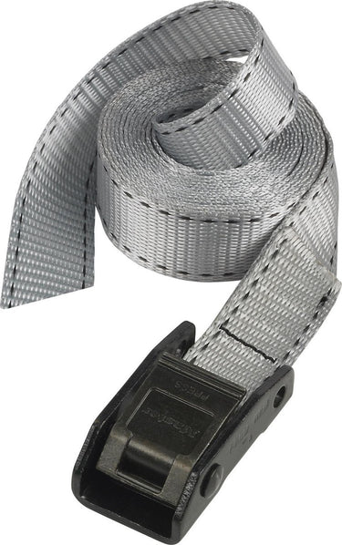 Masterlock spanband - 5m x 25mm - met kunststof klem - grijs - 3112eurdat
