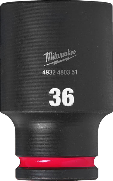 Milwaukee accessoires shockwave krachtdop 1 2 lang 36 mm | 1 stuk - 4932480351