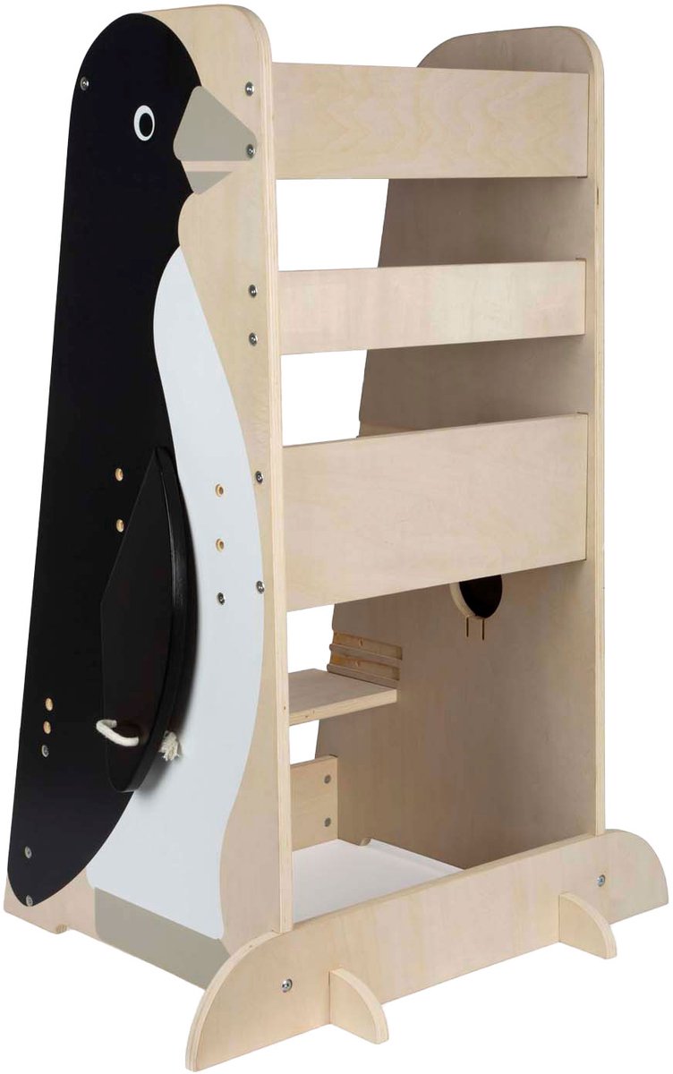 Afbeelding laden in galerijviewer, Small foot - houten leertoren penguin wild life, 92cm
