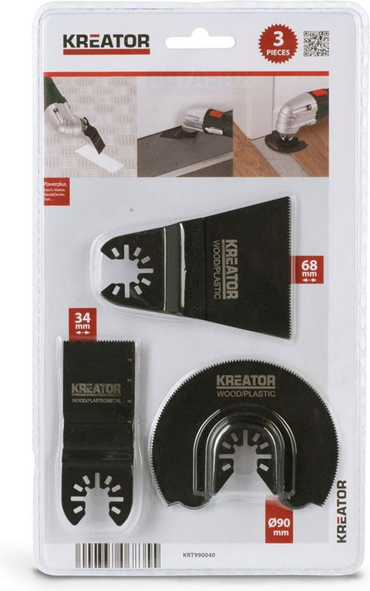 Kreator - accessories - krt990040 - multitool accessoireset - 3 st.